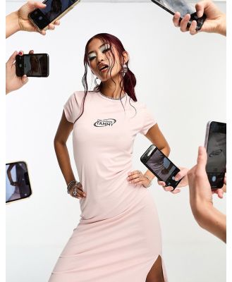 COLLUSION x TAMMY midaxi t-shirt dress in pink