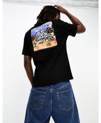Coney Island Picnic short sleeve t-shirt in black with lost mind chest and back print (part of a set)