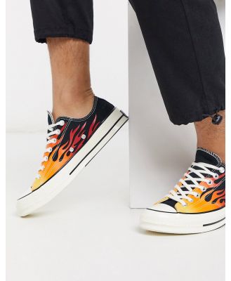 Converse Archive Flame Print Chuck 70 Ox sneakers in black