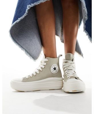 Converse Move sneakers with chunky laces in stone-Neutral