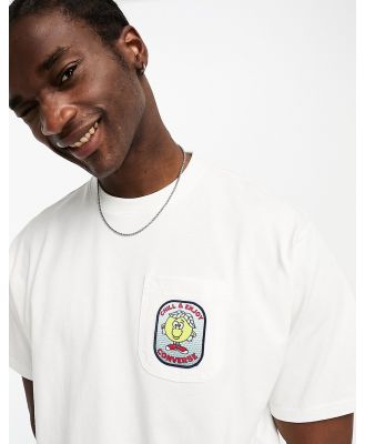 Converse t-shirt with fruit pocket patch in white