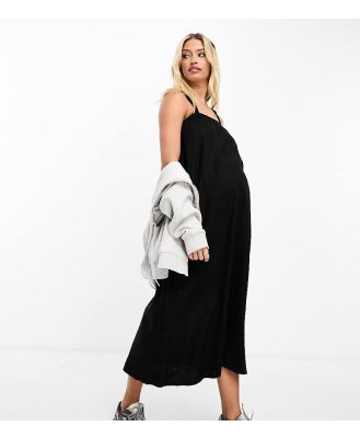 Cotton On Maternity smock maxi dress in black