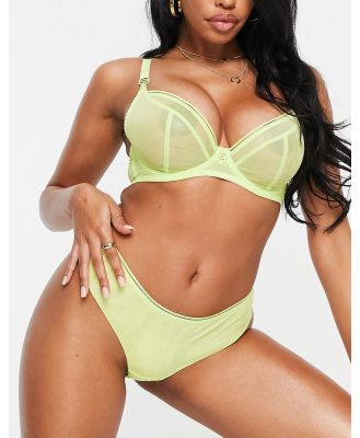 Curvy Kate Fuller Bust Lifestyle plunge mesh bra in zest lime-Green