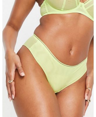 Curvy Kate Lifestyle mesh brazilian briefs in zest lime-Green