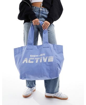Daisy Street Active Landscape shopper tote bag in multi-Blue
