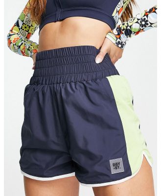 Daisy Street Active ruched waistband shorts in black