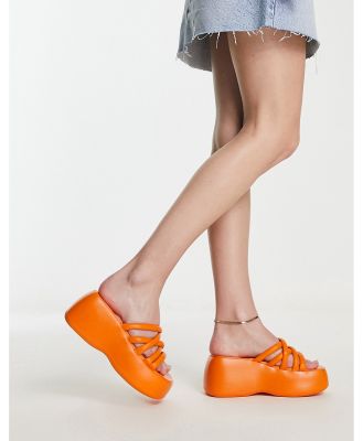 Daisy Street chunky sole strappy sandals in orange
