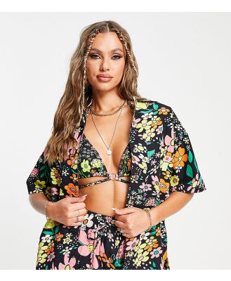Damson Madder beach shirt in floral print (part of a set)-Multi