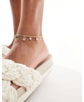 DesignB London charm anklet in gold