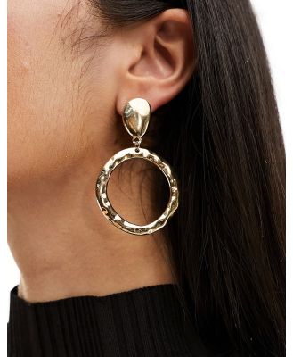 DesignB London circular statement earrings in gold