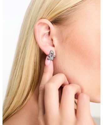 DesignB London halloween ghost stud earrings in silver