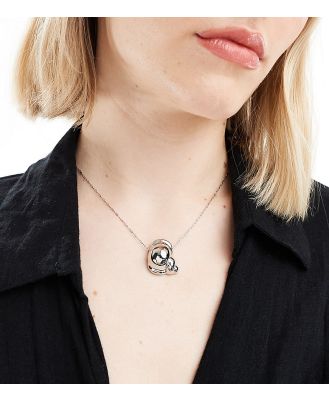 DesignB London shell pendant necklace in silver