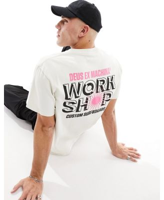 Deus Ex Machina Surf Shop t-shirt in off white