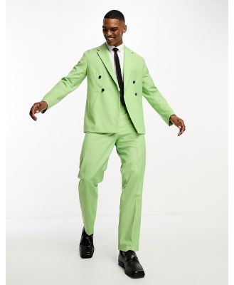 Devil's Advocate green wide leg suit pants