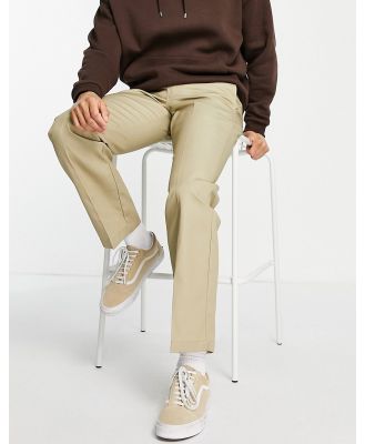 Dickies 873 work pants in khaki slim straight fit - BEIGE-Neutral