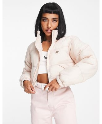 Dickies Alatna cropped puffer jacket in pink