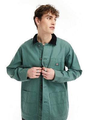 Dickies duck canvas unlined chore jacket in dark green