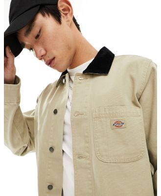 Dickies duck canvas unlined chore jacket in light tan-Neutral