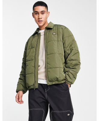 Dickies Eisenhower puffer jacket in khaki-Green
