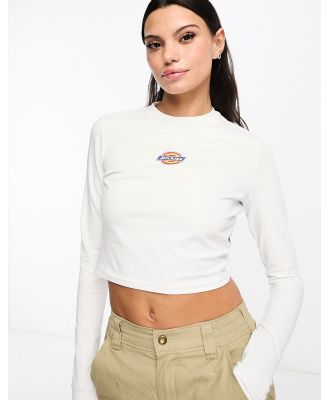 Dickies Maple Valley long sleeve t-shirt with central logo in white