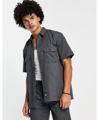 Dickies short-sleeved work shirt in charcoal grey