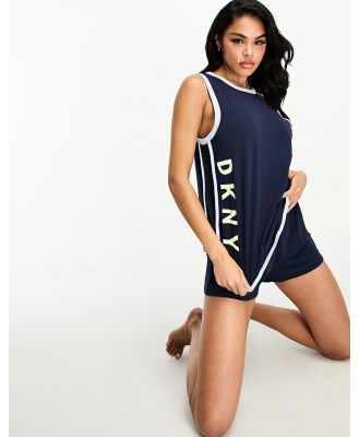 DKNY Sleepwear singlet and shorts set in navy
