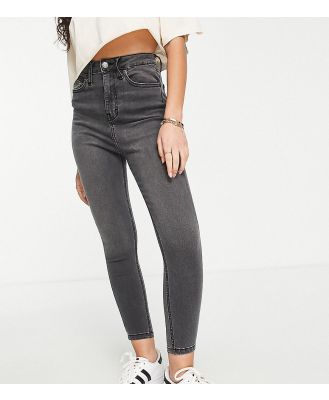 DTT Petite Ellie high waisted skinny jeans in washed black
