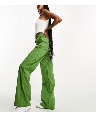 DTT Tall Del high waisted cargo pants in green