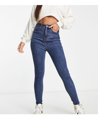 DTT Tall Ellie high waisted skinny jeans in mid blue