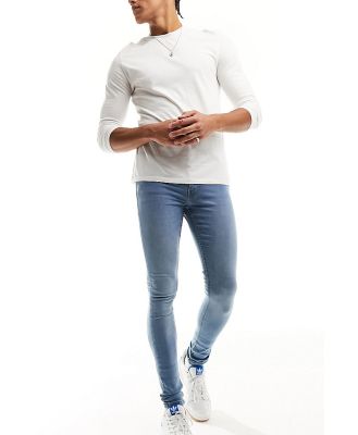 DTT Tall stretch super skinny jeans in light blue