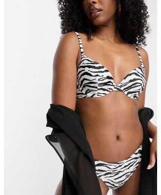 Dorina Burdine underwire bikini top in zebra print-Multi
