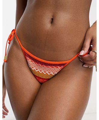 Dorina Porto Novo embroidered tie side bikini bottoms in multi