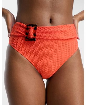 Dorina Sarawak textured high waist bikini bottoms in orange