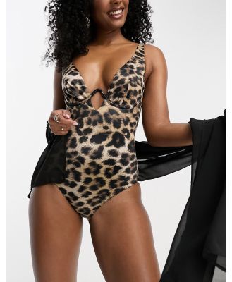 Dorina Untouched Oasis underwire swimsuit in leopard print-Multi