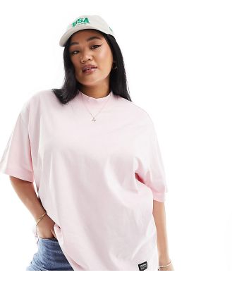 Dr Denim Plus Rylie oversized fit t-shirt in soft pink