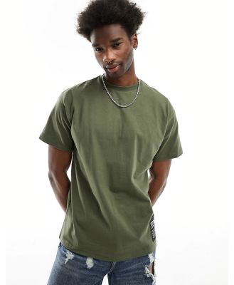 Dr Denim Trooper relaxed fit t-shirt with logo in khaki-Green