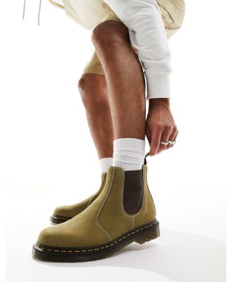 Dr Martens 2976 chelsea boots in khaki nubuck-Green