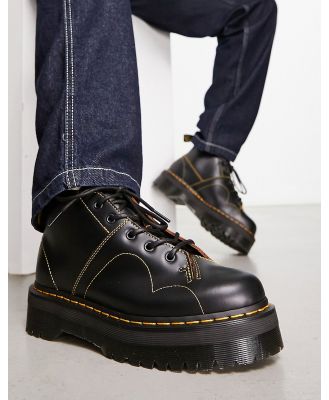 Dr Martens Church Quad 5 eye boots black vintage smooth leather