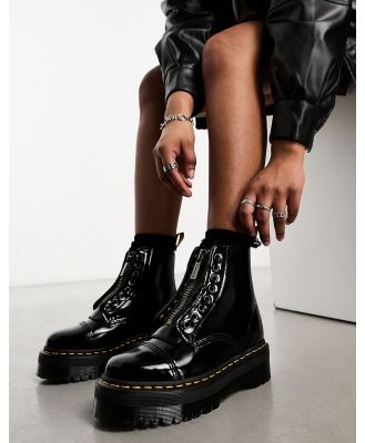 Dr Martens Vegan Sinclair platform jungle boots in black oxford