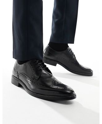 Dune formal leather brogues in black