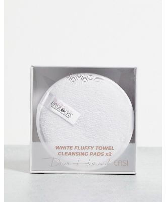 Easilocks Classic Fluffy Towel Cleansing Pad in White - 2 pack