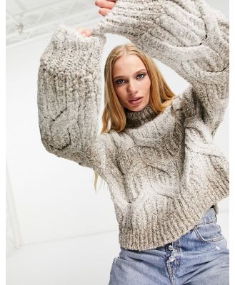 Edited ombre cable knit jumper in beige-Neutral
