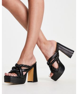 Ego Treat Your Right knot detail mule sandals in black
