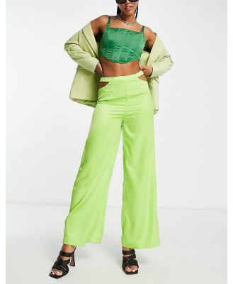 Ei8th Hour wide leg pants in green (part of a set)