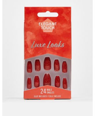 Elegant Touch Luxe Looks False Nails Red Velvet