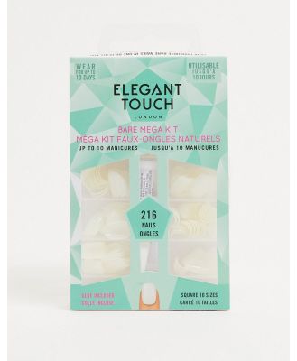 Elegant Touch Totally Bare Square False Nails Kit-No colour