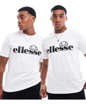 ellesse Fuenti 2 pack t-shirts in white