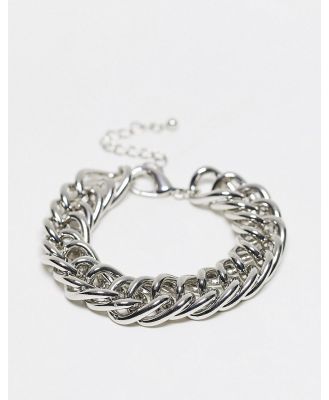 Faded Future chunky chain bracelet in silver