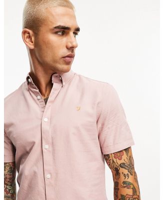 Farah Brewer long sleeve shirt in dark pink