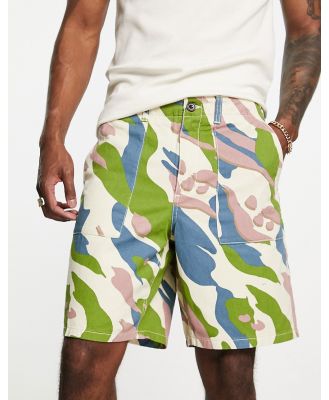 Farah Sepel patch printed shorts in off white